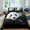 Panda Polar Bear Duvet Cover 3D Printed Animal Bedding Set, Single and Double Beds, Full Size Double Bed, Large Pillowcase Gift
