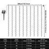 1 Pack 300 LED Solar Curtain Light Outdoor, 8Modes, Fairy Lights, IP44 Waterproof,Garden Wall Christmas Decor 9.8Ftx9.8Ft