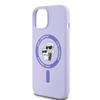 Karl Lagerfeld Klhmp15Sscmkcrhu Iphone15 6.1 Fioletowy/Purple Hardcase Silicone Karl&Choupette Heads Ring Magsafe