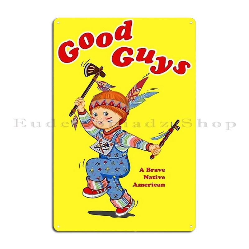 No More Mr. Good Guy Chucky Retro Movies Good Guys Fireman Child's Play Chucky Metal Party Cave Cinema Cinema Tin Sign Poster