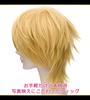 CaseEden Cosplay Wig, Short, 30cm, Heat-Resistant, Mixed Gold Blonde, Includes 2 Wig Nets
