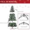 Artificial Christmas Tree Diameter 105x210 Cm with 1440 PVC Tips and 75 Pinecones, Branches Automatic Opening