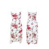 Vintage Floral Tube Top Nightgown Slim Fit High Slit Sexy Long Print Loungewear Dress 633 Romantic Flattering Sleepwear with Timeless Floral Patterns