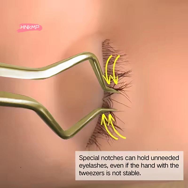 Anti-Slip Stainless Steel Lash Extension Tweezers Curved Tip Straight High Precision for Nail Art Makeup Beauty Tools