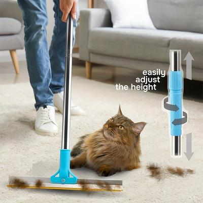 Ekstra Geniş Evcil Hayvan Tüyü Temizleme Tırmığı - Kolay Yıkanabilir, Ayarlanabilir Saplı, Kanepeler, Mobilyalar ve Araba Koltukları İçin