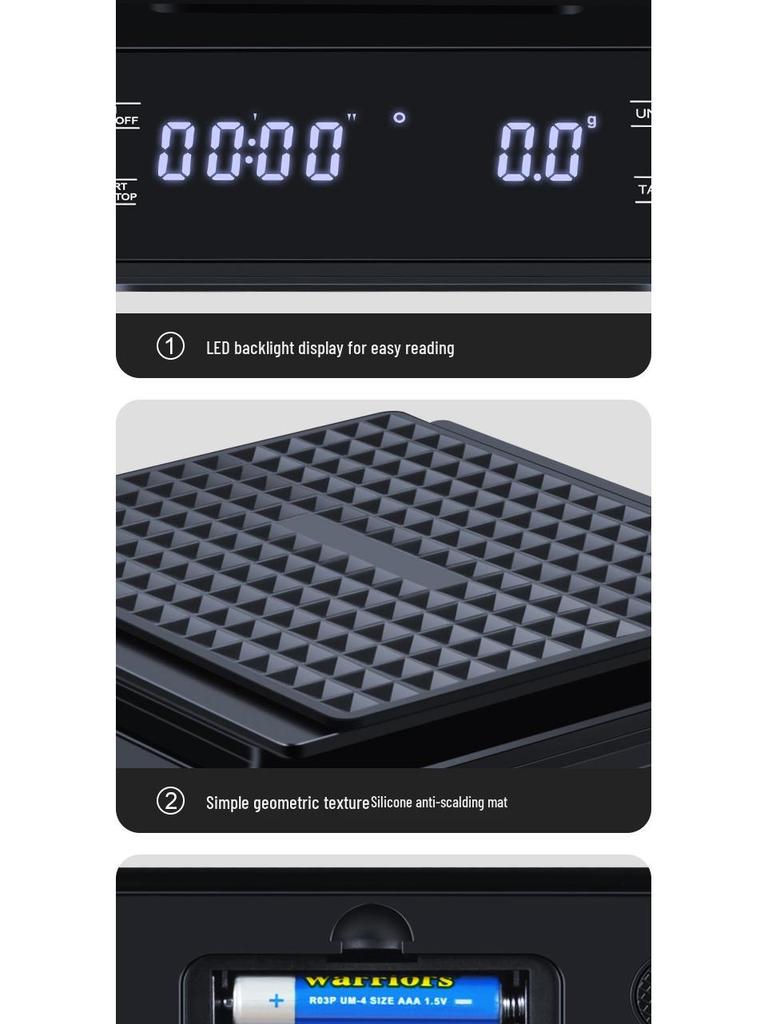 Tiansheng High-Precision Kitchen Scale: Compact Electronic Weigher for Coffee and Baking
