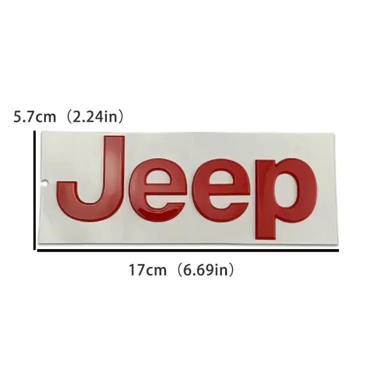 ABS Car Front Emblem for Jeep Grand Cherokee Commander Renegade Liberty Compass Patriot Wrangler Tj Jk Trunk Sticker Decoration AMR1