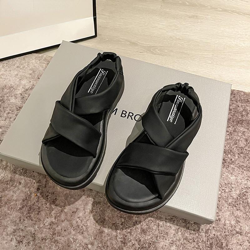 Fashion Sandals Women 2025 New Platform Sandals Summer Women Fashion PU Lightweight Buckle Sandals Platform Heel Sandals Sandalias Mujer
