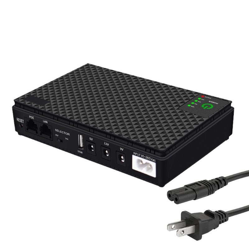 Small UPS Uninterruptible Power Source for Home Office Networking Devices Power SupplyEasy Installation  10400mah/8800mah