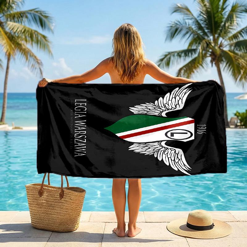 Toalla de Playa Legia de Varsovia Suave Microfibra Toalla de Verano Secado Rápido Absorbente para Playa Piscina Viaje