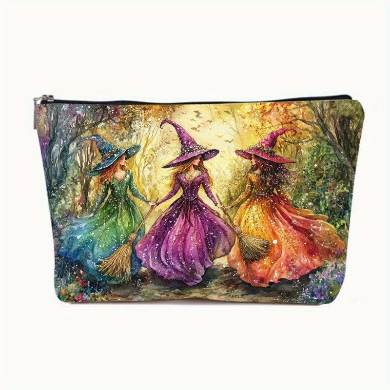 1ks Pryskyřičná kosmetická taštička s čarodějnickým motivem a designem inspirovaným muzikálem Wicked, Kosmetická taštička, Cestovní kosmetická taštička, Cestovní taštička na toaletní potřeby