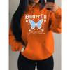 Lightning Butterfly Art Character Print Women Hoodies Hip Hop Pocket Hoody Sportswears Fleece Soft Clothes