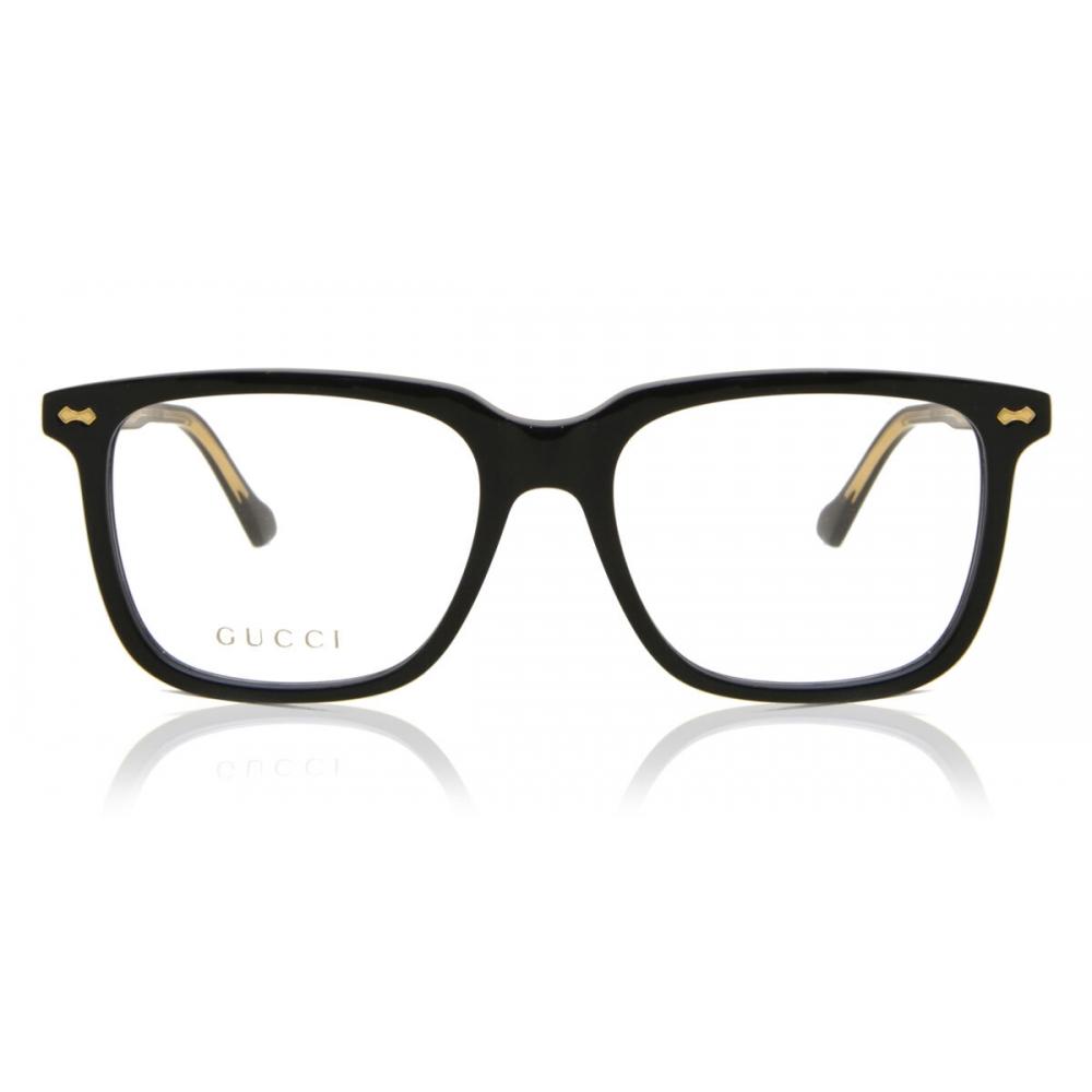 

Gucci Gg0737o 011 Men Eyeglasses Shiny Black/56