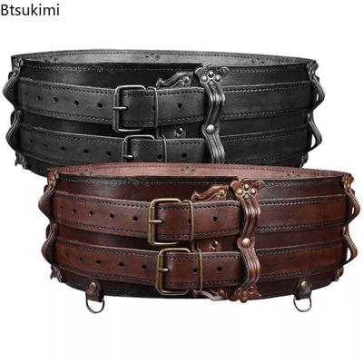 Medieval Viking Pirate Leather Armor Belt LARP Costume Norse Celtic Warrior Knight Waistband Cosplay Props Steampunk Accessories