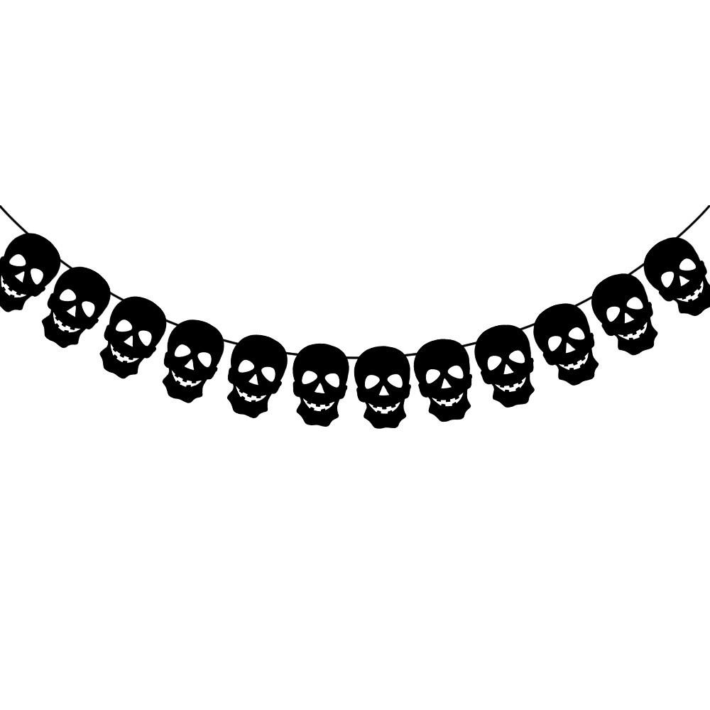 Spider Skeleton Halloween Paper Banners Set Party Scene Decor Event Displays