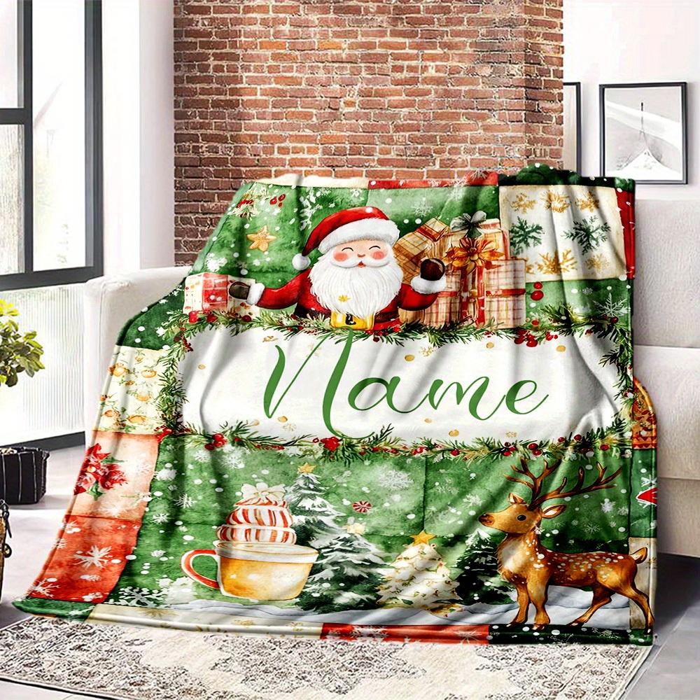Christmas Customize Your Name Blanket Warm Comfortable And Soft Blankets Are Suitable For Home Lunch Break Blanket Office Sofa Sofa Gift To Relatives