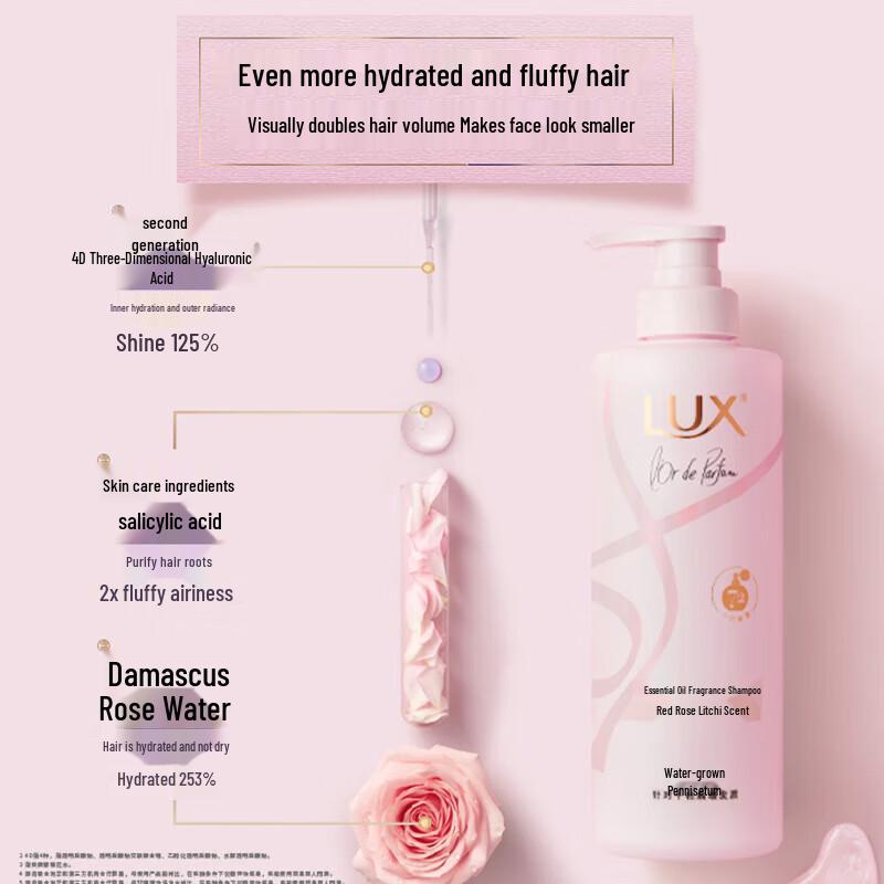 LUX Rose Fragrance Volumizing Shampoo