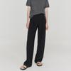 2026 Spring/Summer Women's Gray High-Waisted Wide-Leg Pants - Casual, High-End, Long, Straight-Leg Style