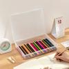 Large Capacity Pencil Case Transparent Plastic Notebook Sketch Marker Colored Lead Painting Storage Box, Back To School Supplies