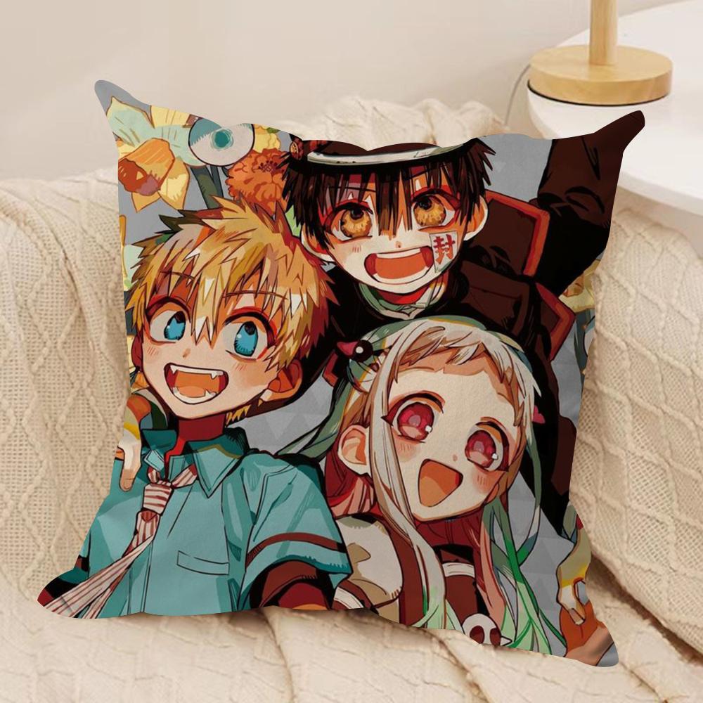 TToilet BBound HHanakokun Cushion Cover Soft Plush Throw Pillow Cover DoubleSided Decorative Case Sofa Bedroom Home Decor