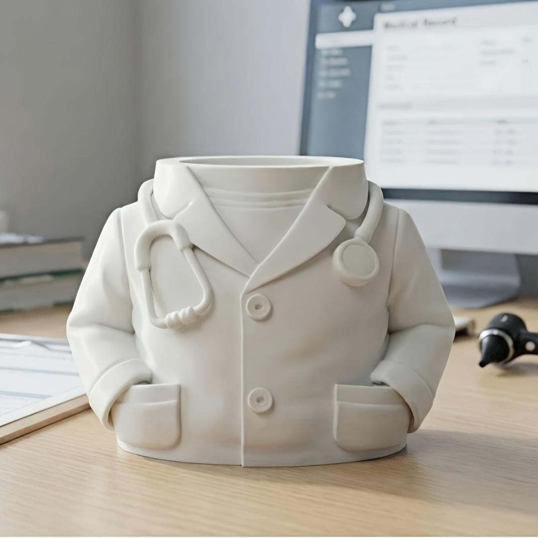 

2026 Doctor Pen Holder Desktop Organizer Creative Gift for Clinic Office Home Ideal for Medical Professionals Desk Decoration белый