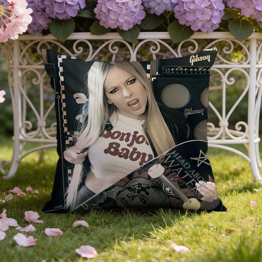 A-Avril R-Ramona Lavigne Cushion Cover Home & Car Dual-Scene Pillow Cover: Reversible for Premium Comfort