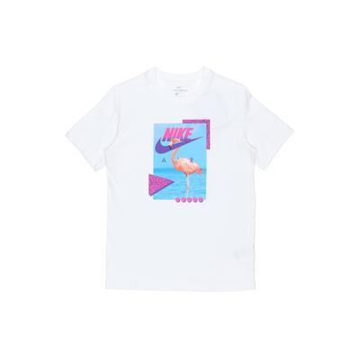 Flamingo Print Sports Short Sleeve T-Shirt Men Tops White DD1283-100