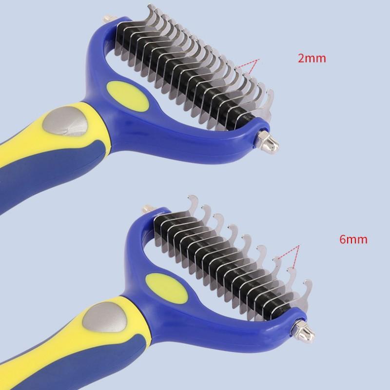 Dog Brush Double-sided Dog Comb Knife Combs for Dogs Hair Knot Cleaning Pet Hair Remover Dogs Comb Pet Grooming Pets Accessories