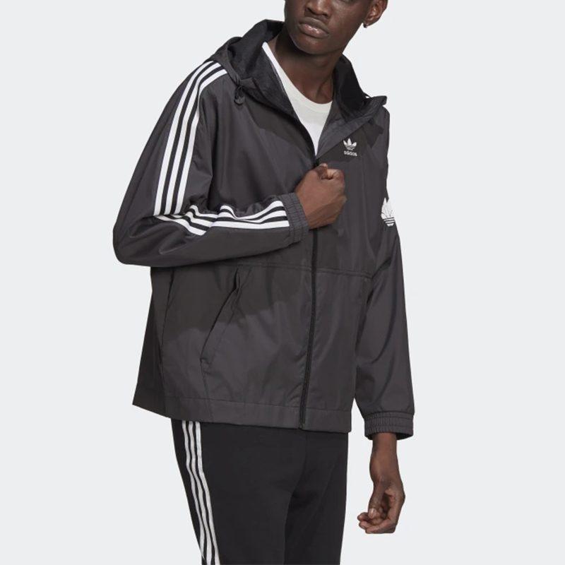Adidas Jackets Men's Black Hooded Moderate Instructor GN3551