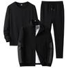 Men's Loose Fit Fleece-Lined Sports Suit - Spring/Autumn Dad's Casual Jacket & Three-Piece Set for Middle-aged & Elderly