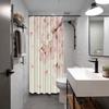 Watercolor Sakura Blossom Waterproof Polyester Shower Curtain 180x180cm - Spring Floral Print Bathroom Decor with Hooks