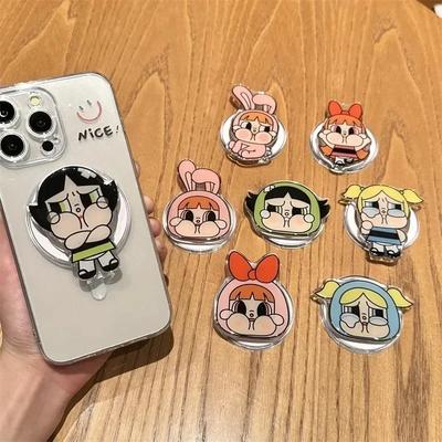 INS Korea Trend Style Funny Cartoon Holder For IPhone 17 Pro Max Samsung Galaxy S26 Magnetic Griptok Grip Tok Stand Foldable Bracket