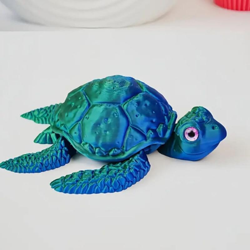 Flexible Joints Articulated Sea Turtles Fidgety Toy Sea Turtles Figurine Home Decors 3D Printed Sea Turtles Ornament