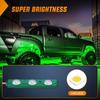 Nilight 8PCS Truck Pickup Bed Light 24LED Green Cargo Rock Lighting Kits with Switch for Van Off-Road Under Car Side Marker Foot Wells Rail, 2 Years
