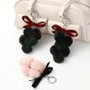 Unique Grape Plush Keychain with Bowknot Soft Grape Pendant Plush Bowknot Key Chain Lightweight for Daily Use Travel