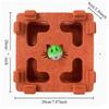 Fun Felt Cat Maze Box Interactive Puzzle Toy Anti-Bite Anti-Scratch Design Comes With Bell Ball Random Color Pet Play Accessory