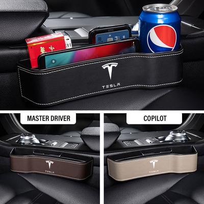 2 Stuks Multifunctionele Auto Stoel Kieren Opbergdoos Stoelgleuf Pocket Manager Voor Model 3 Model S Model X Y Roadster Performance