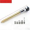 Gold 1/2 Inch Extended Ratchet Wrench Steel Manual Pneumatic Tool With Extension Bar For Auto Repair Hand Tools