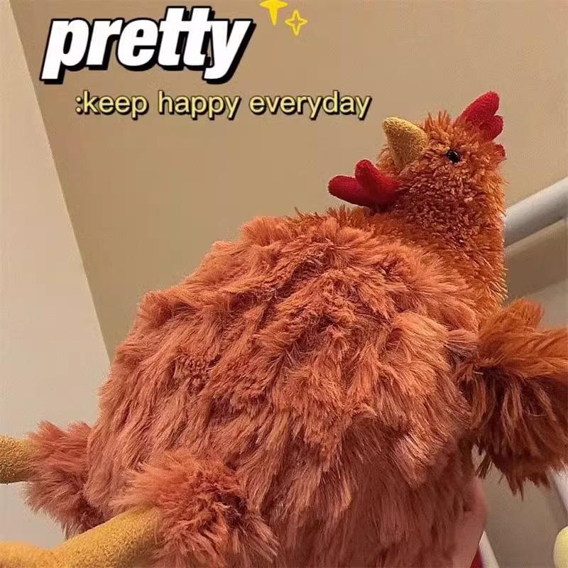 MSS Clooney Rooster Girl Comfort Doll Plush Toy Sleeping Pillow Creative Cecil Chick Plush Cushion Pillow