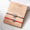2Pcs Fashion Silver Color Spider Bracelet for Couple Simple Adjustable Woven Bracelet Valentine's Day Couple Jewelry Gift