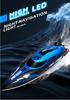 HJ808 High-Speed 2.4G Remote Control Speedboat with Lights, 25KM/h Racing Water Toy.