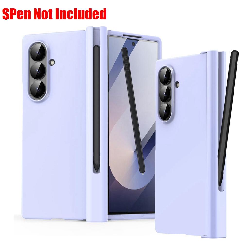 For Samsung Galaxy Z Fold 7 Case Clear Built-in Screen Protector S Pen Holder Full Body Cover for Samsung Galaxy Z Fold 6 5 4 3