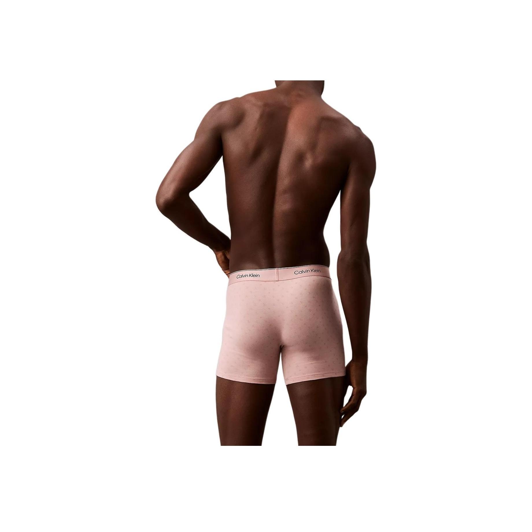 

Calvin Klein Удобные трусы-боксеры со средней посадкой и принтом букв, мужское нижнее белье розового цвета NB4248-630 M