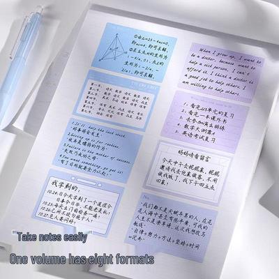 Gradient Adhesive Sticky Note Pad - Tearable, Strongly Adhesive, Pull-Out Style for School and Office Use