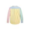 Polo Ralph Lauren Ss24 Color Block Embroidered Pony Single Breasted Point Collar Casual Long Sleeve Shirt Kids Shirts Multicolor CWPOWOVY6820455-999