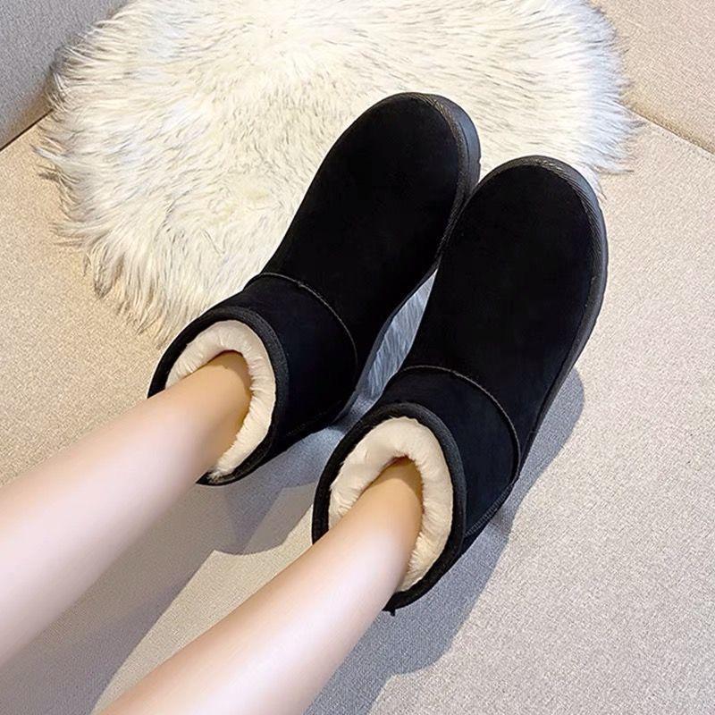 

Северо-восточные зимние ботинки женские утепленные зима 2025 новые универсальные повседневные хлопковые туфли женские бархатные зимние ботинки для тепла 41 чёрный