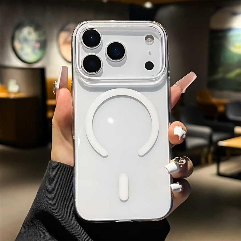 Transparente Ultradünne PC Magsafe Hülle für iPhone 17 16 15 14 Pro Max 17 Air Klar Candy Farbe Stoßfeste Hülle