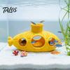 Fish Tank Stress Reducer 3D Printed Hollow Submarine Decorations, Aquarium Shrimp Hideout Ornament Ornament, Hiding Cave Shelter for Betta Lizards