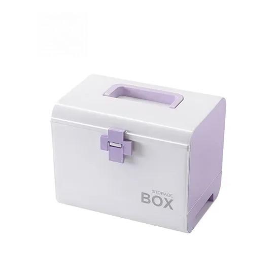 

Home Storage Box Medicine Storage Medical Cabinet Drug Toy Storage Supplies Organizer Secure Medicine Container фіолетовий