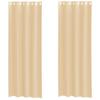 VidaXL Rideaux en voile avec œillets 2 pcs sable, rideau en filet, rideau transparent, voile de fenêtre, traitement de 4102124